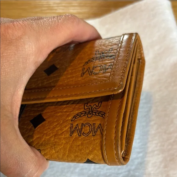 MCM limited edition Brown and Green Logo Wallet - Picture 12 of 16